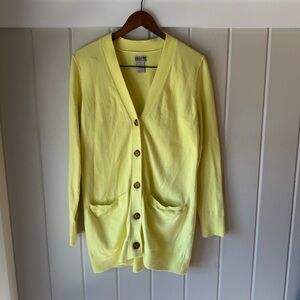 Duluth Trading Co Yellow Women's Cardigan, Size Small, NWOT